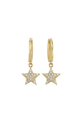 گوشواره طلا زرد زنانه 14 عیار KRD - کد 458672298
