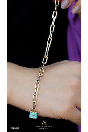 دستبند طلا طلائی زنانه 14 عیار CETAŞ - کد 459987007