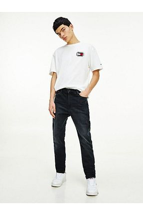 شلوار جین مشکی مردانه پاچه ساده Tommy Hilfiger - کد 81345843
