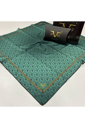 روسری فیروزه ای 90 x 90 19V69 ITALIA - کد 65204941