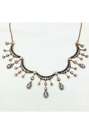 گردنبند جواهر طلائی زنانه برنجی Aşina Gümüş - کد 66521043