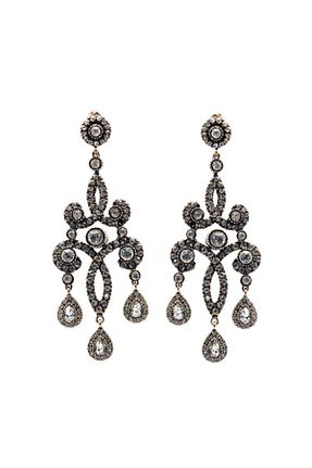 گوشواره جواهر طلائی زیرکن Aşina Gümüş - کد 70271941