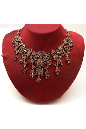 گردنبند جواهر طلائی زنانه برنجی Aşina Gümüş - کد 62835751