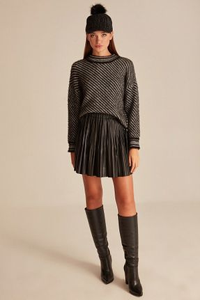 پلیور رنگی زنانه یقه دوچرخه Madmext - کد 384908203