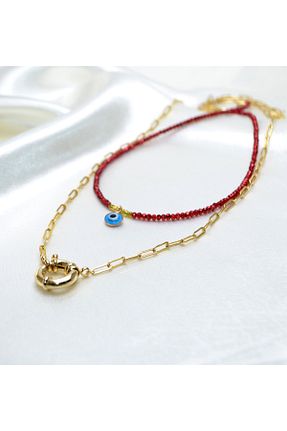 ست جواهر طلائی زنانه روکش طلا Y&M PERLA ACCESSORİES - کد 82263237