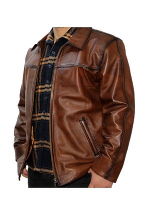 کاپشن قهوه ای مردانه رگولار bulutleather - کد 82574423