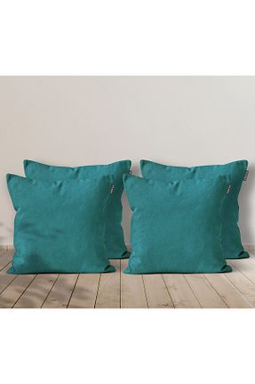 کوسن و روکش کوسن فیروزه ای پلی استر GOCCIA - کد 452587478