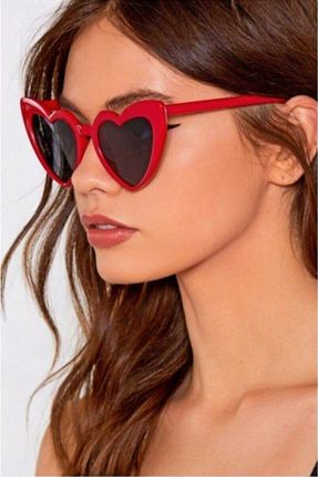 عینک آفتابی قرمز زنانه 47 UV400 پلاستیک سایه روشن گربه ای کد 461376244