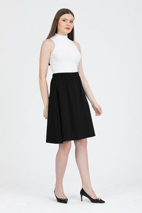 دامن سایز بزرگ مشکی زنانه اکریلیک Gül Moda - کد 461804691