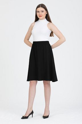 دامن سایز بزرگ مشکی زنانه اکریلیک Gül Moda - کد 461804691