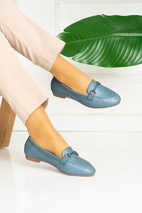 کفش کلاسیک آبی زنانه چرم خالص MERVESTORE - کد 461376561