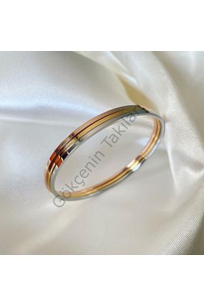 دستبند استیل (فولاد) طلائی زنانه استیل (فولاد) Gökçenin Takıları - کد 461513215