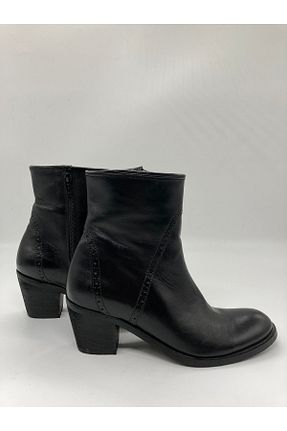 بوت / نیم بوت مشکی زنانه چرم خالص Ünsal Kundura - کد 461953147