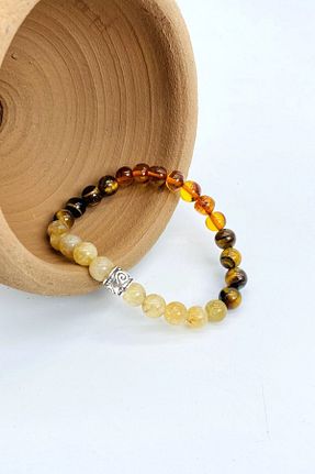 دستبند جواهر رنگی زنانه سنگ طبیعی Safnaturel - کد 461125887