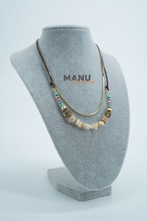 گردنبند جواهر رنگی زنانه سنگ طبیعی MANU - کد 462297518
