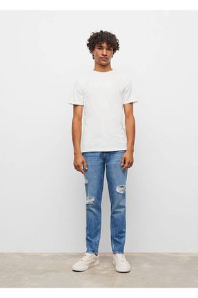 شلوار جین آبی مردانه رگولار MANGO Teen - کد 371406145