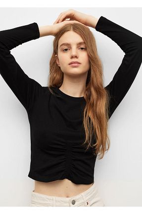 تیشرت مشکی زنانه رگولار MANGO Teen - کد 328080386