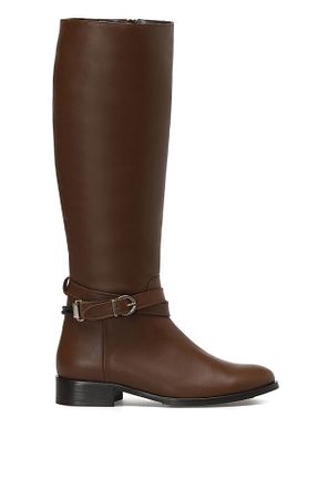 چکمه قهوه ای زنانه چرم خالص Nine West - کد 462067444