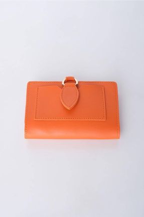 کیف پول نارنجی زنانه سایز کوچک چرم مصنوعی کد 462710206