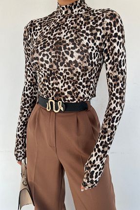 بلوز قهوه ای زنانه ساده Sun Victoria - کد 463390012