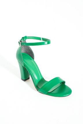 کفش مجلسی سبز زنانه چرم مصنوعی پاشنه متوسط ( 5 - 9 cm ) پاشنه پر کد 371249463