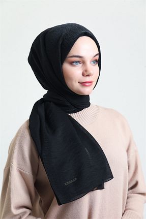 شال مشکی زنانه شیفون Karaca Eşarp - کد 463350790