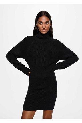 لباس سایز بزرگ مشکی زنانه بافتنی MANGO - کد 377246496