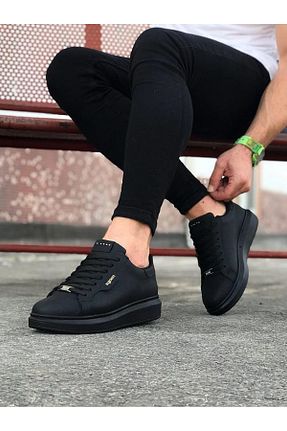 کفش اسنیکر مشکی مردانه بند دار WG Fashion - کد 463611942