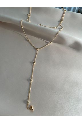 گردنبند استیل ( فولاد ) طلائی استیل (فولاد) tue jewellery - کد 462711366