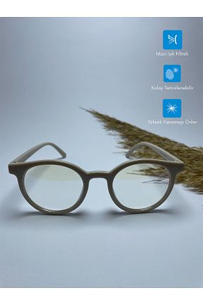 عینک محافظ نور آبی بژ زنانه پلاستیک Genel Markalar - کد 447638790
