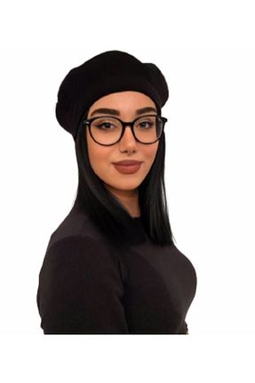 کلاه مشکی زنانه نمد djlemia - کد 200227387