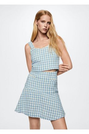 پیراهن آبی زنانه رگولار MANGO - کد 360931330