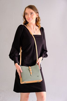 کیف دوشی سبز زنانه چرم خالص Just Polo - کد 463225412