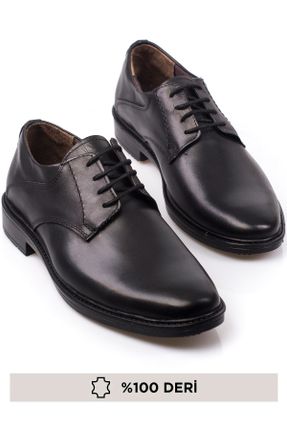 کفش کلاسیک مشکی مردانه چرم طبیعی کد 463388656