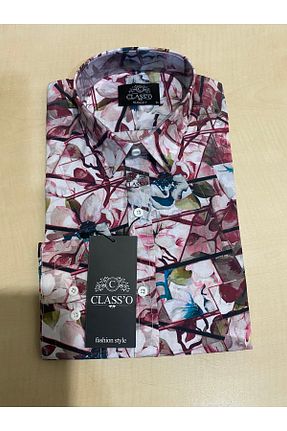 پیراهن زرشکی مردانه سوپر اسلیم فیت CLASSO - کد 463475817