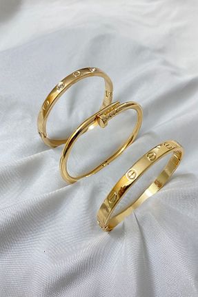 دستبند جواهر طلائی زنانه روکش طلا KOBA - کد 463485289