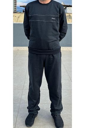 ست بالاتنه و پائین تنه مشکی مردانه بافتنی BENESSE - کد 363395778