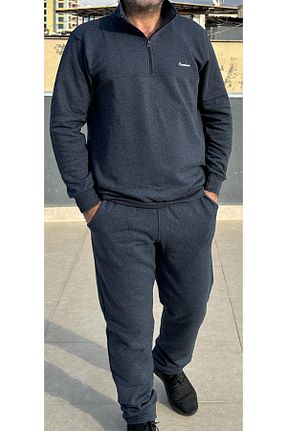 ست گرمکن سرمه ای مردانه پنبه ای BENESSE - کد 233975752