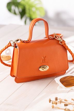 کیف دستی نارنجی زنانه ابعاد کوچک Conceria Pelle - کد 463900561