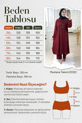 ست بالاتنه و پائین تنه حجاب سرمه ای زنانه سایز بزرگ Aşkı Endam - کد 245027390