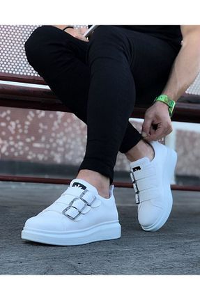 کفش اسنیکر سفید مردانه بدون بند WG Fashion - کد 464261819