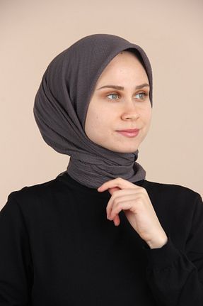 روسری طوسی پنبه ای Sima - کد 464922944