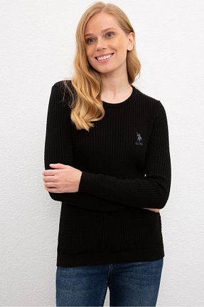 پلیور مشکی زنانه ساده U.S. Polo Assn. - کد 465040076
