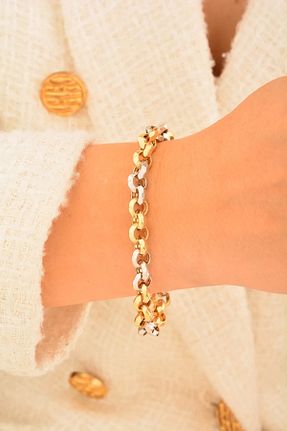 دستبند طلا طلائی زنانه 14 عیار Cebeci - کد 463869816