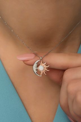 گردنبند نقره سفید زنانه 925 عیار klas gümüş - کد 313187388