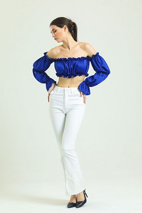 بلوز سرمه ای زنانه ساده alv fashion - کد 464908373