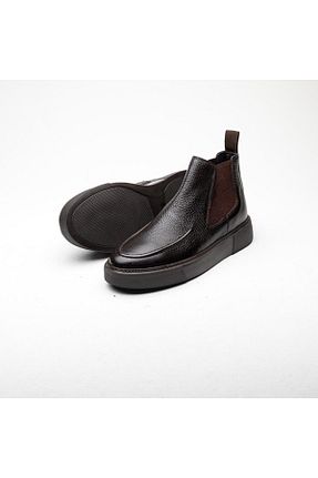 چکمه قهوه ای مردانه چرم خالص İBAY - کد 465011861
