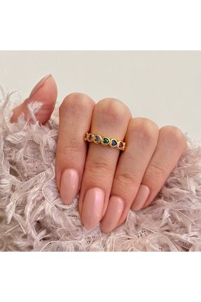 انگشتر جواهر طلائی زنانه روکش طلا کد 464497390