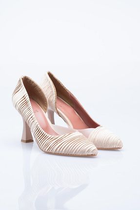 کفش کلاسیک بژ زنانه چرم مصنوعی lizshoe - کد 465572178