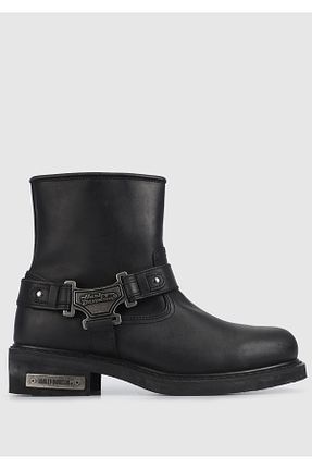 بوت / نیم بوت مشکی مردانه پاشنه تخت Harley Davidson - کد 344127345